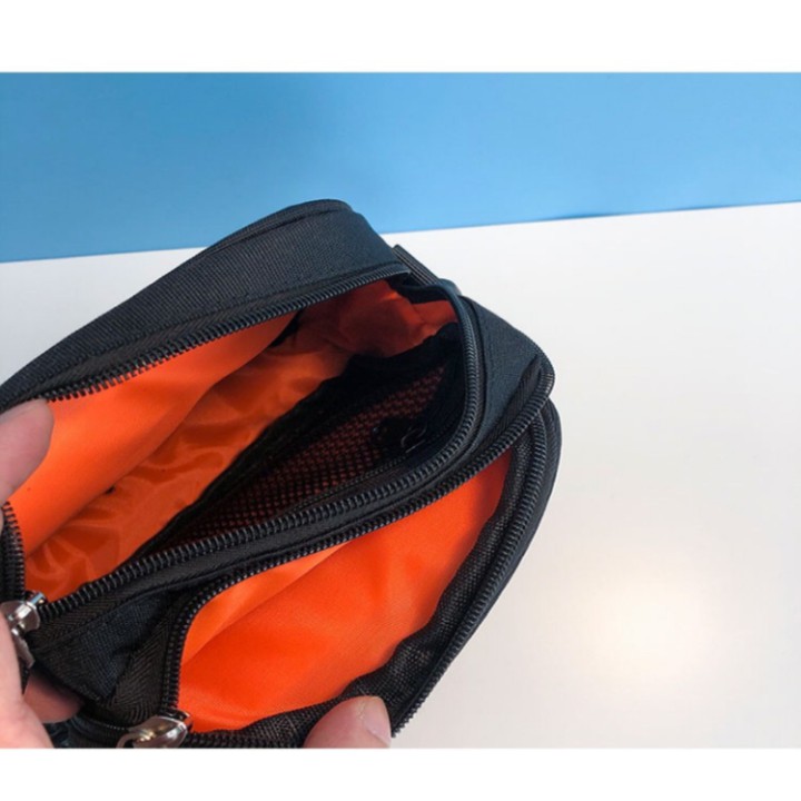 Túi đeo chéo nam nữ vải canvas 3 ngăn phong cách Hàn Quốc TC010