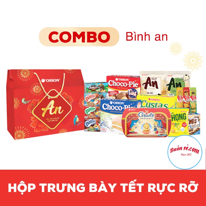 Bộ quà Tết Orion Bình An kèm túi thơm ngon, đa dạng phù hợp với mọi lứa tuổi 01520 | BigBuy360 - bigbuy360.vn