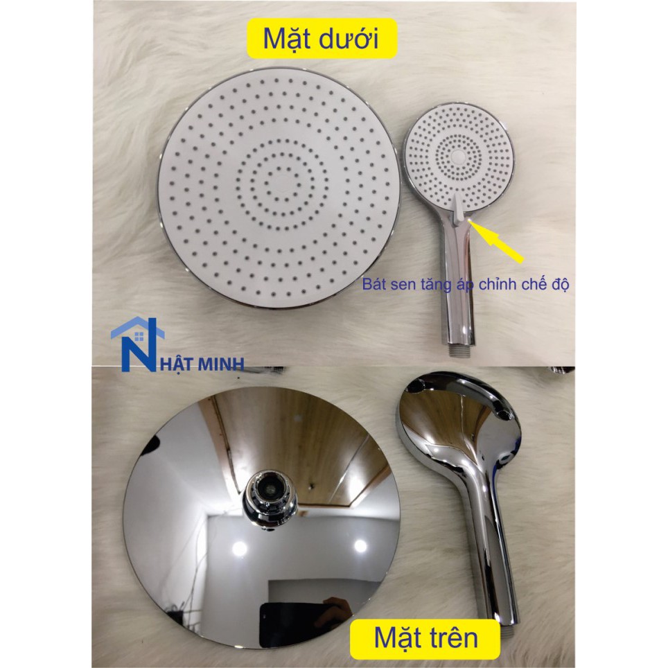 Bộ sen cây cao cấp, bộ sen cây  tắm đứng đồng mạ crom nước khỏe dễ chỉnh, dày dặn, sang trọng DP09