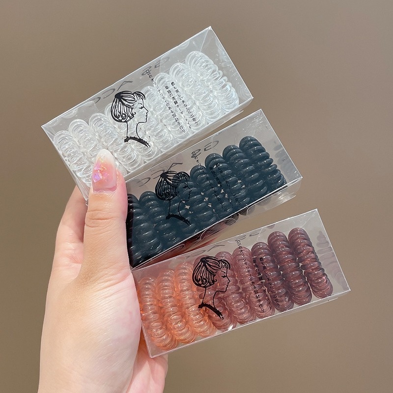 Dây Cột Tóc Lò Xo Co Giãn Màu Kẹo Thời Trang