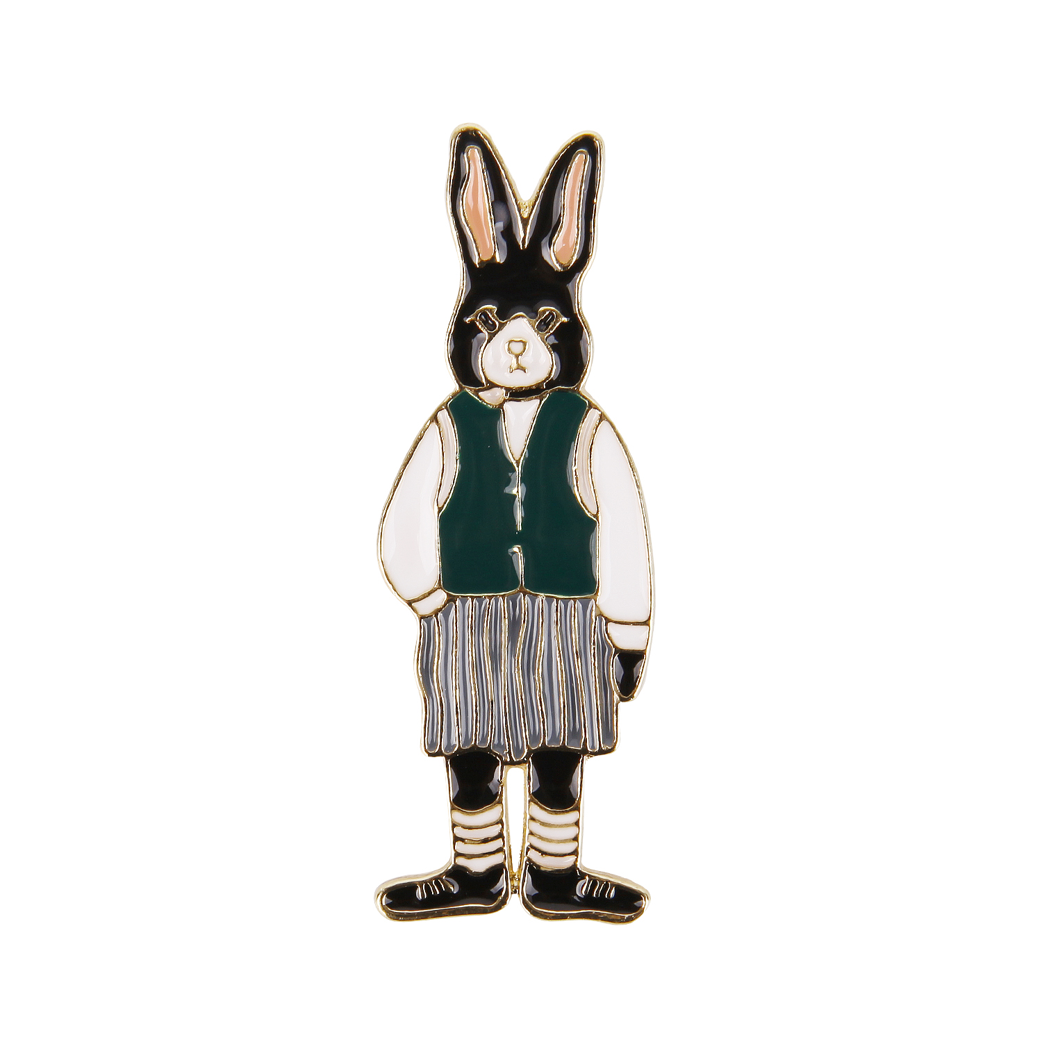 Cartoon Rabbit Kitten Fox Cat Animal Jacket Brooch/Couple Collar Enamel Badge Pin/Button Lapel Jewelry Hat Backpack Accessories