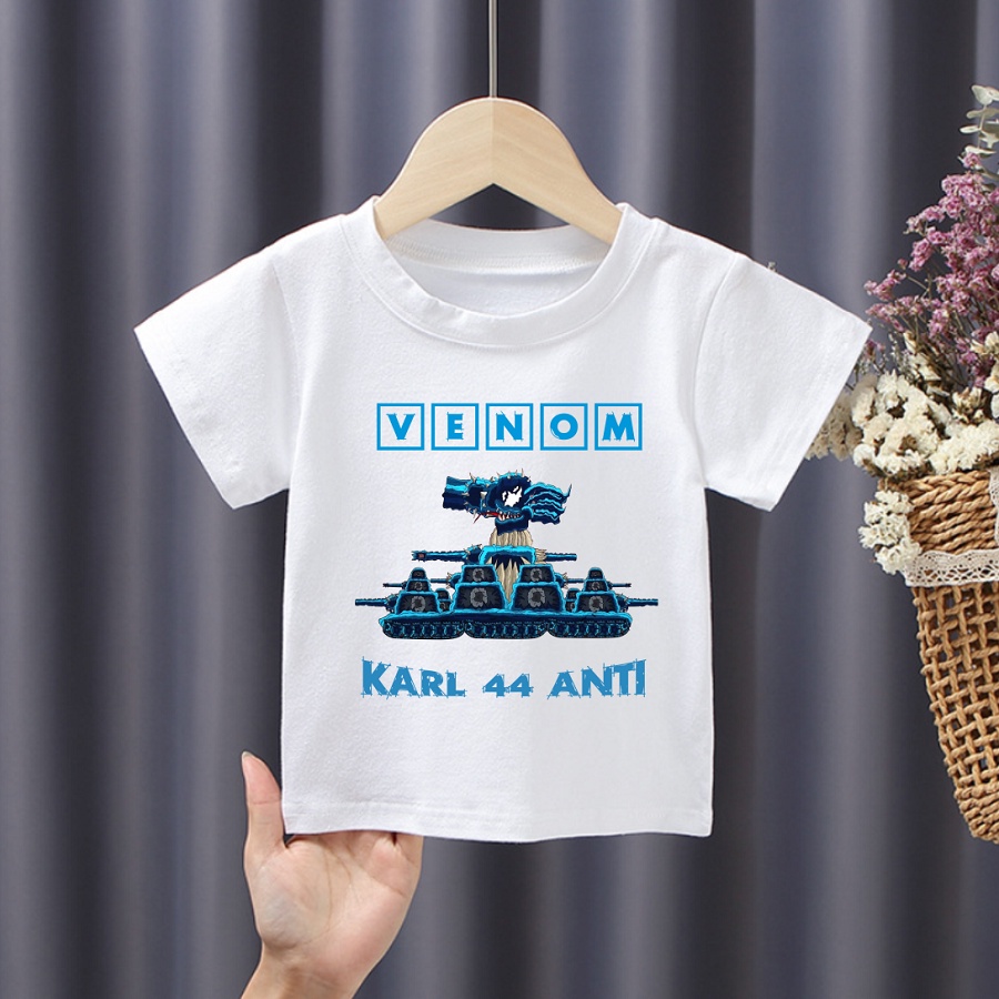 BST Áo thun xe tăng quái vật tank arena đại chiến cực hot màu trắng đủ size cho bé trai bé gái giá rẻ