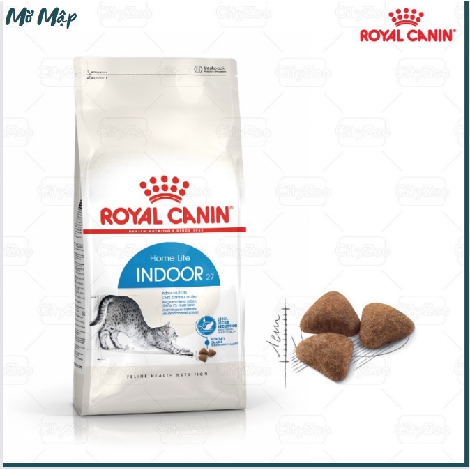 Thức ăn hạt ROYAL CANIN INDOOR - thức ăn hạt cho mèo trưởng thành - MỜ MẬP PETSHOP - bao nguyên 2kg