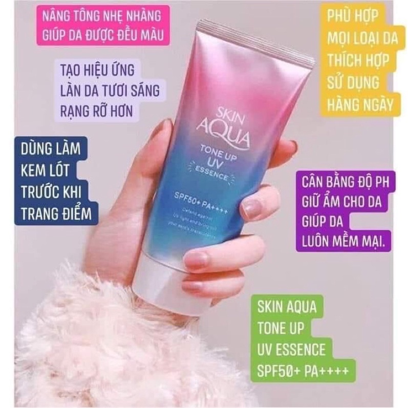 Kem Chống Nắng Nâng Tone Skin Aqua Essence UV SPF50+ PA+++ Nhật Bản 50ml