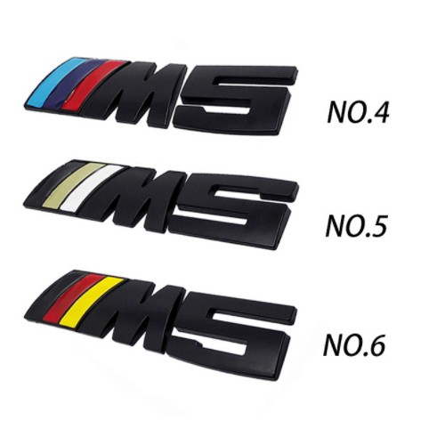 Sticker Tem logo chữ M3 M5 miếng dán decal thể thao kim loại kẽm mạ crom xe hơi ô tô BMW series 3 5 7 X3 X5 X6