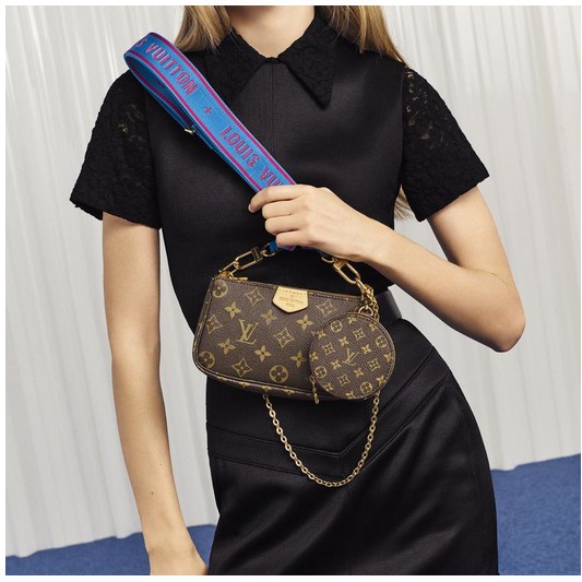 Phụ Kiện Dây Đeo Chéo Vai Lv Dây Dài Màu Hồng / Xanh Dương / Xanh Lá Nhạt / Xanh Lá Đậm Cho Nữ