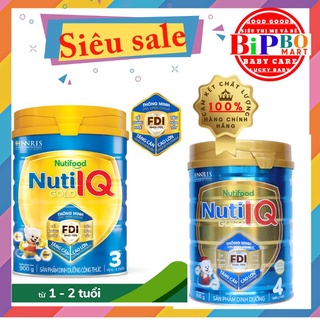 Sữa bột Nuti IQ gold step 3 và 4 Lon 900gr ( mẫu mới date 2023)