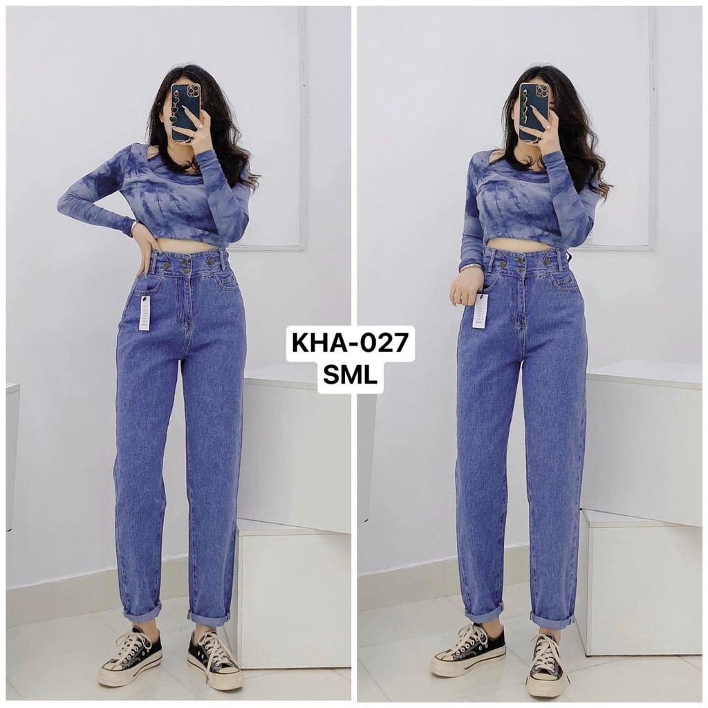 Quần Baggy Nữ Hack Dáng KHA-027 | Cạp Cao | Hàng Đẹp | GinHouseShop