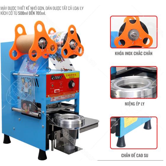 Máy ép ly tự động ET-A1, Hàng Chính Hãng ETON Bảo Hành 12 Tháng, Máy ép ly trà sữa, Máy Dập Cốc Tiện Lợi