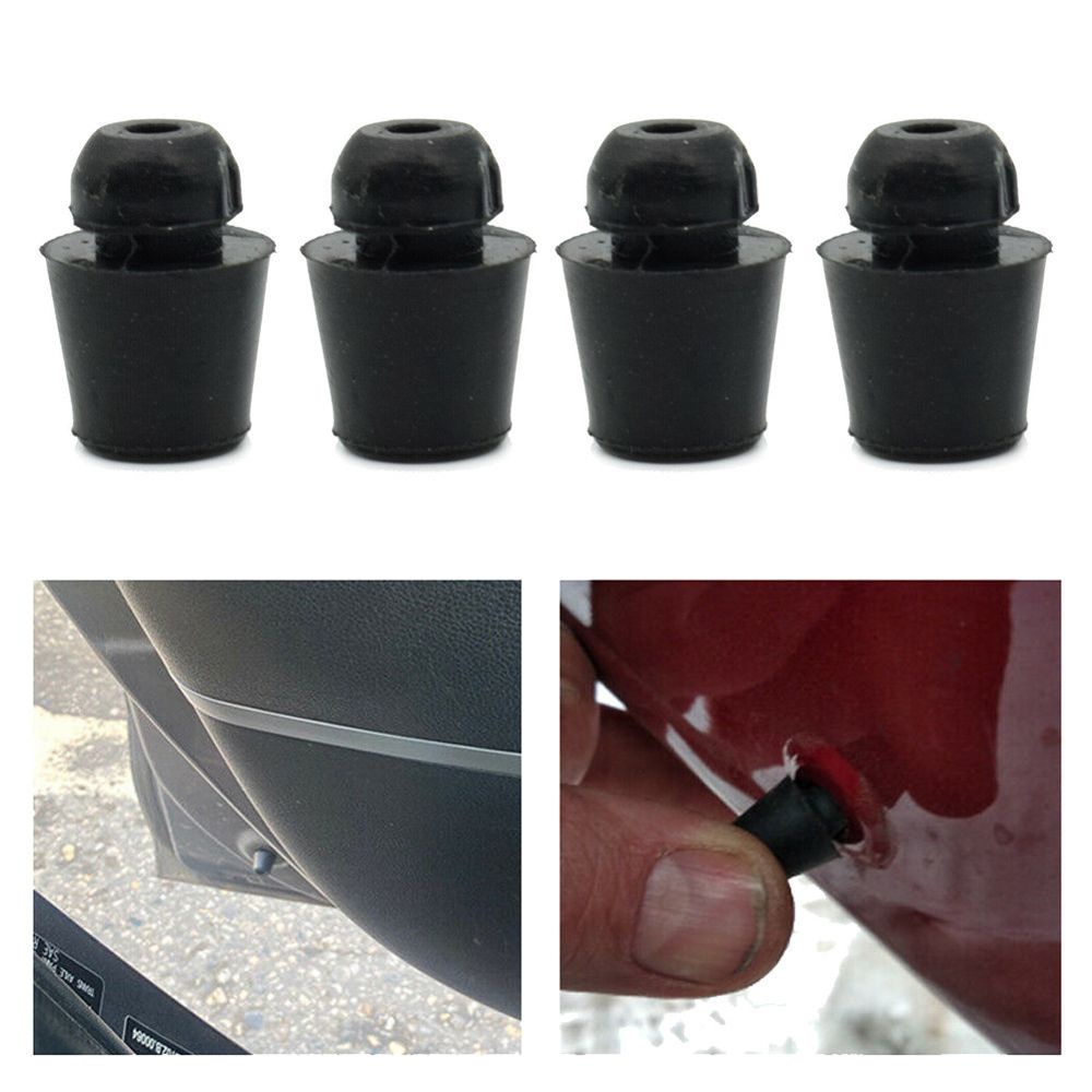 Bộ 10 chốt cao su màu đen 18mm X 13mm, nút đệm giảm chấn chống sốc hãm xung cho cửa trước sau xe hơi, ô tô
