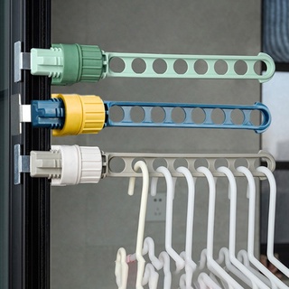 8-Hole Hanging Drying Rack Wall Mounted Space Saving Window Frame Clothes Holder Hanger