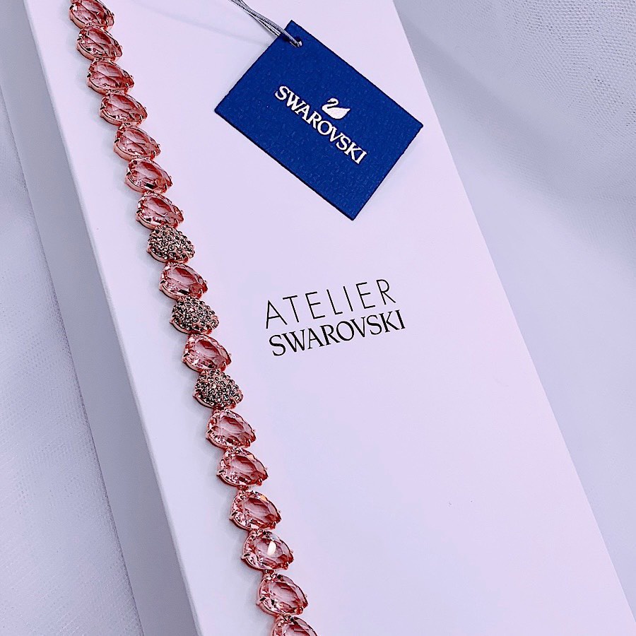 Vòng tay pha lê hồng Swarovski