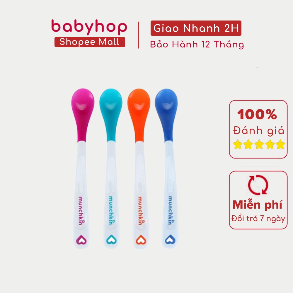 Bộ 4 thìa mềm báo nóng Munchkin