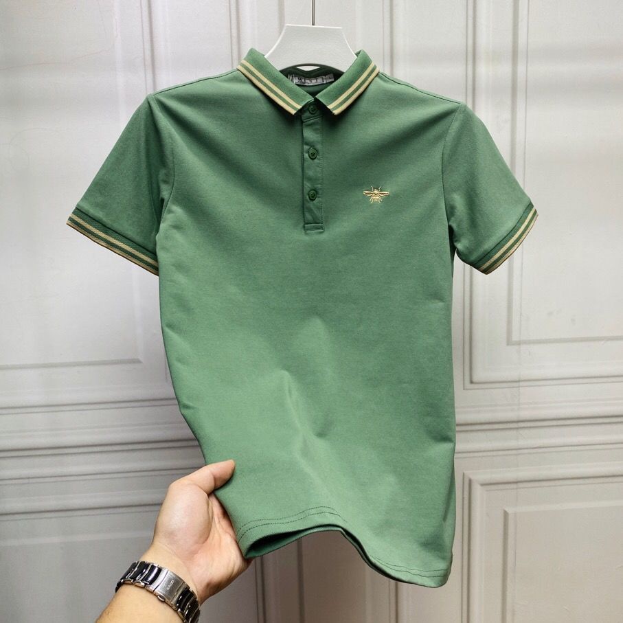 Áo polo Tay Ngắn Có Thêu Hình Con Ong Dành Cho Nam Size Lớn s 2022 Mới