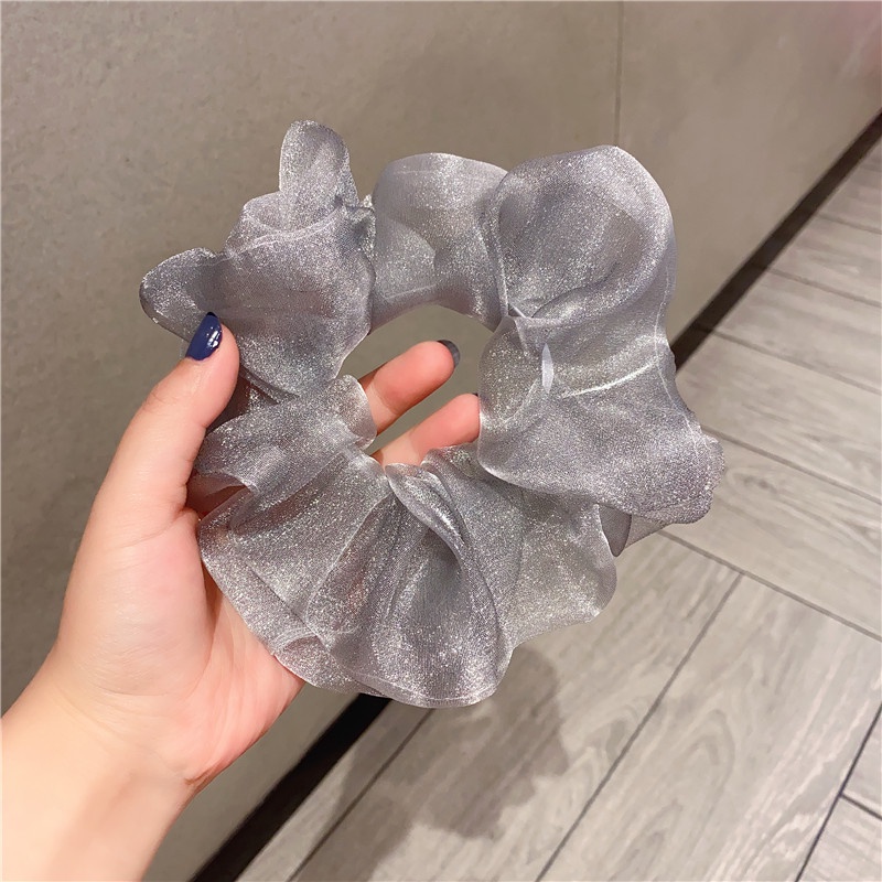 Cột tóc vải voan scrunchies đại siêu bự PK013