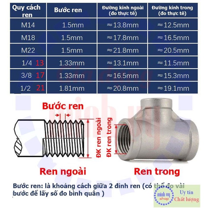 Khớp nối nhanh đầu vào bằng đồng cho máy rửa xe hoặc vòi nước - cút đồng ĐỰC REN 21mm