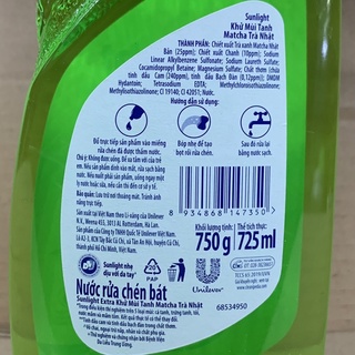 Nước rửa chén bát Sunlight Chai 750g ( sẵn đủ mầu )