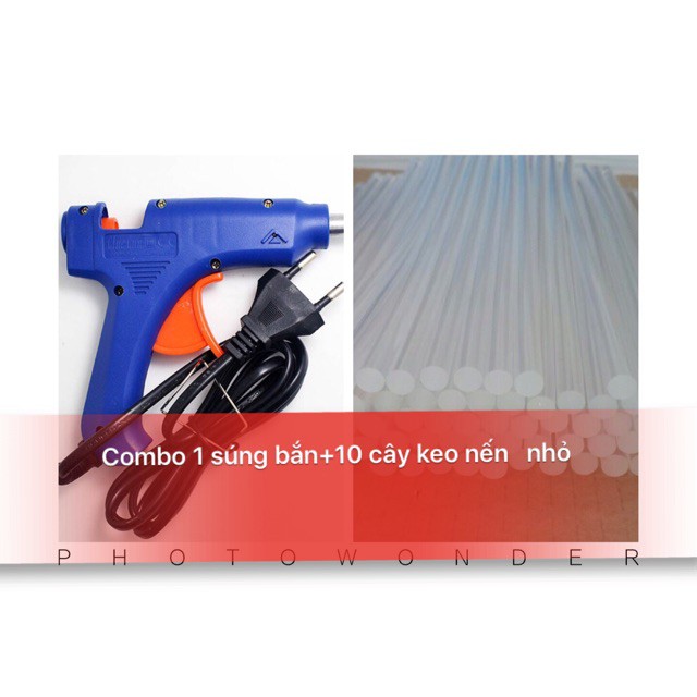[Rẻ Vô Địch] Combo Súng Bắn Keo+10 Keo Nến Nhỏ Dài 25cm .