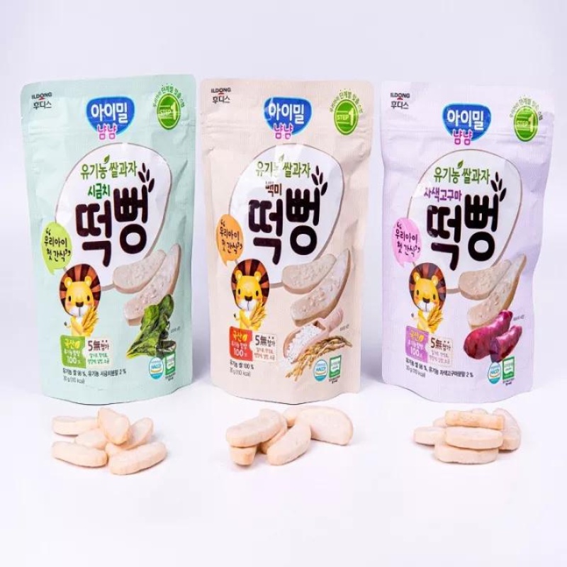 Bánh gạo ăn dặm cho bé Ildong, bánh gạo hữu cơ Hàn Quốc [DATE T9-10/2023]