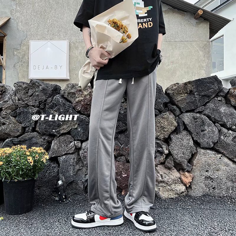 Quần Thể Thao Ống Rộng Màu Sắc Đơn Giản Dễ Phối Đồ Cho Nam Size S-3xl