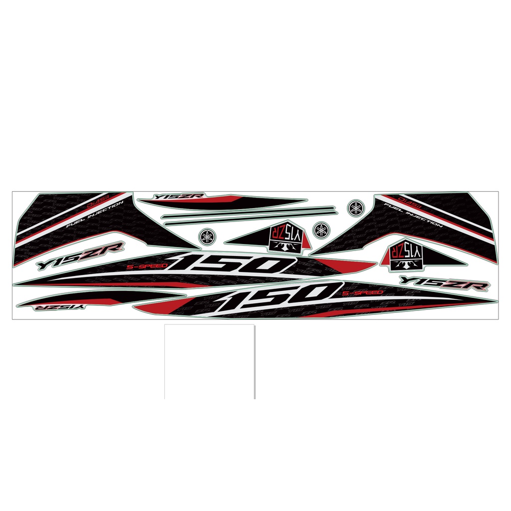 Tem Rời Exciter 150 mẫu Y15ZR màu bạc đen đỏ