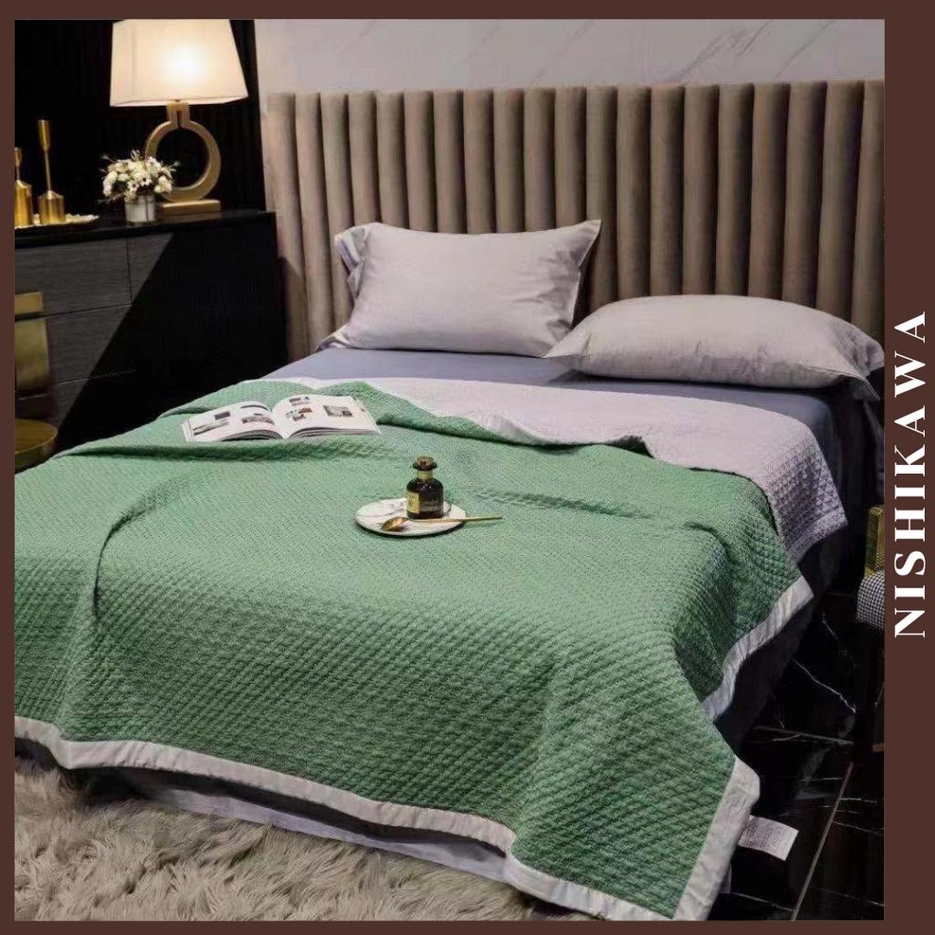 [Ảnh thật]  Chăn hè thun lụa lạnh cao cấp MUJI NHẬT BẢN thoáng khí mềm mại 1m5 x 2m nishikawajp