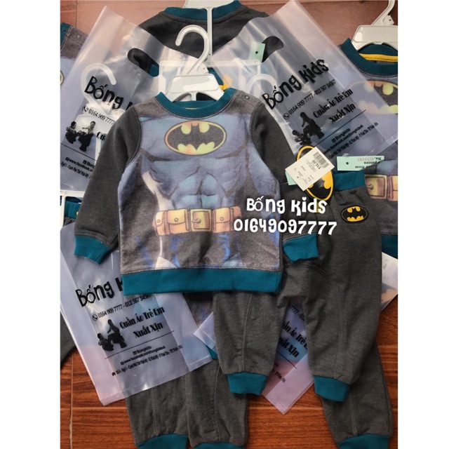 Bộ Nỉ Bé Trai Siêu Anh Hùng Bat Man