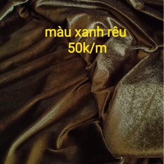 Vải nhung màu xanh rêu