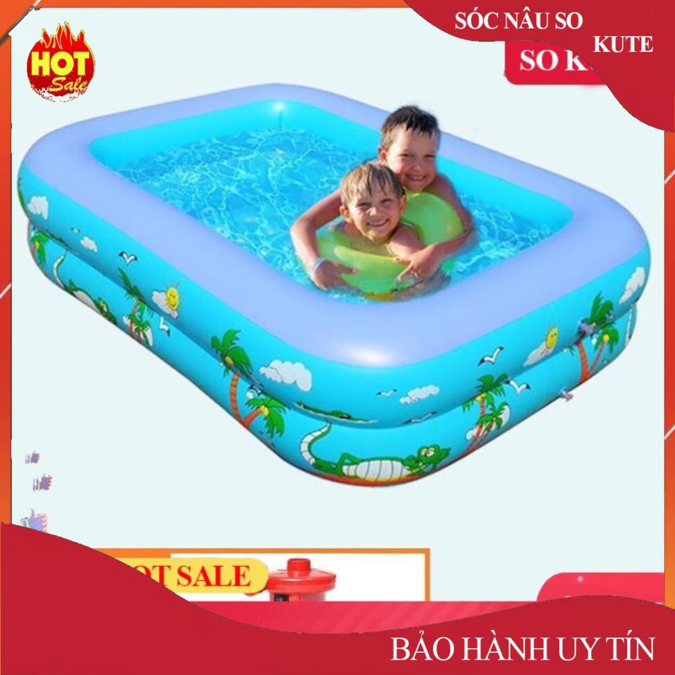 Xả kho giá sốc -  bể bơi phao cho bé loại nào tốt,Bể bơi phao trong nhà, hình chữ nhật kích thước 180cm - uy tin 1 đổi 1