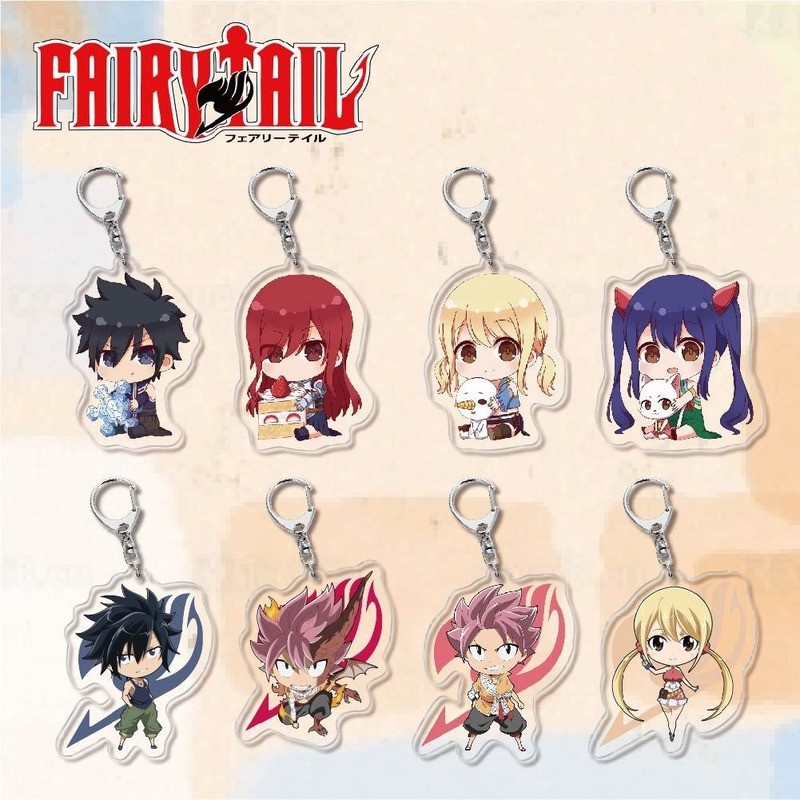 Móc Khóa Acrylic Hình Anime FAIRY TAIL Dễ Thương Cho Nam Nữ