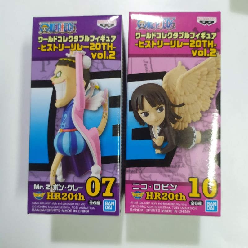 Mô hình One Piece WCF chính hãng Mr2 Bon Clay và Nico Robin