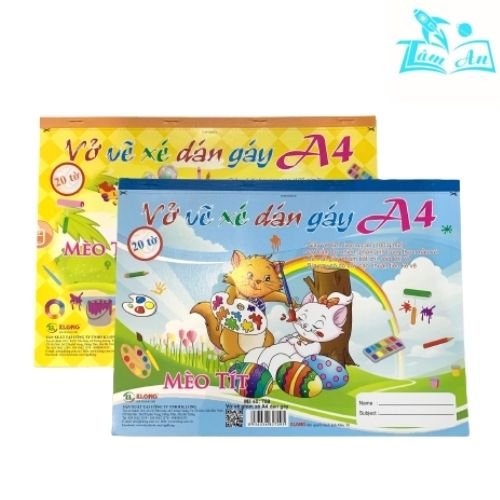 Vở vẽ A3/ A4 KLong giấy mịn chuyên dụng gáy lò xo/ gáy dán