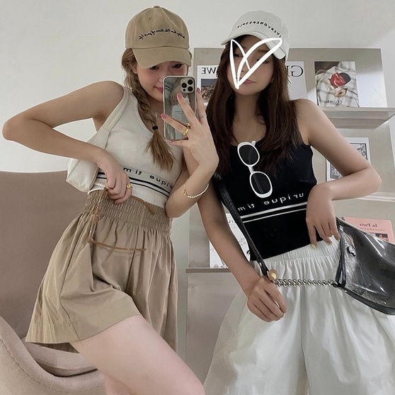 Áo sát nách dệt kim ZHELIHANGFEI họa tiết chữ cá tính trẻ trung thời trang