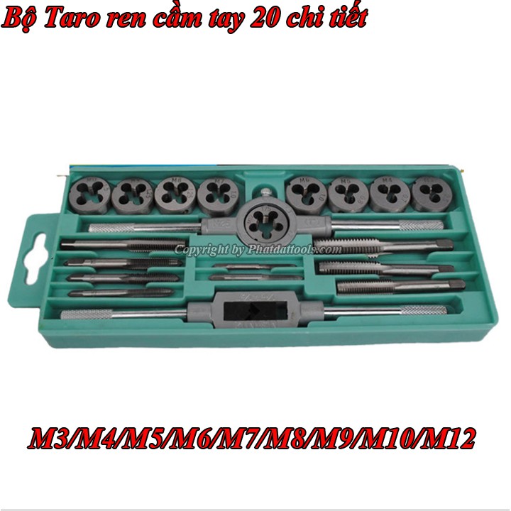 Bộ Taro tạo ren 20 chi tiết M3-M12-Bộ Taro ren 20 chi tiết cao cấp