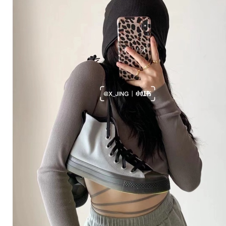 Giày Sneakers Converse Chuck Taylor All Star Cổ Cao Màu Xám Đen-1007