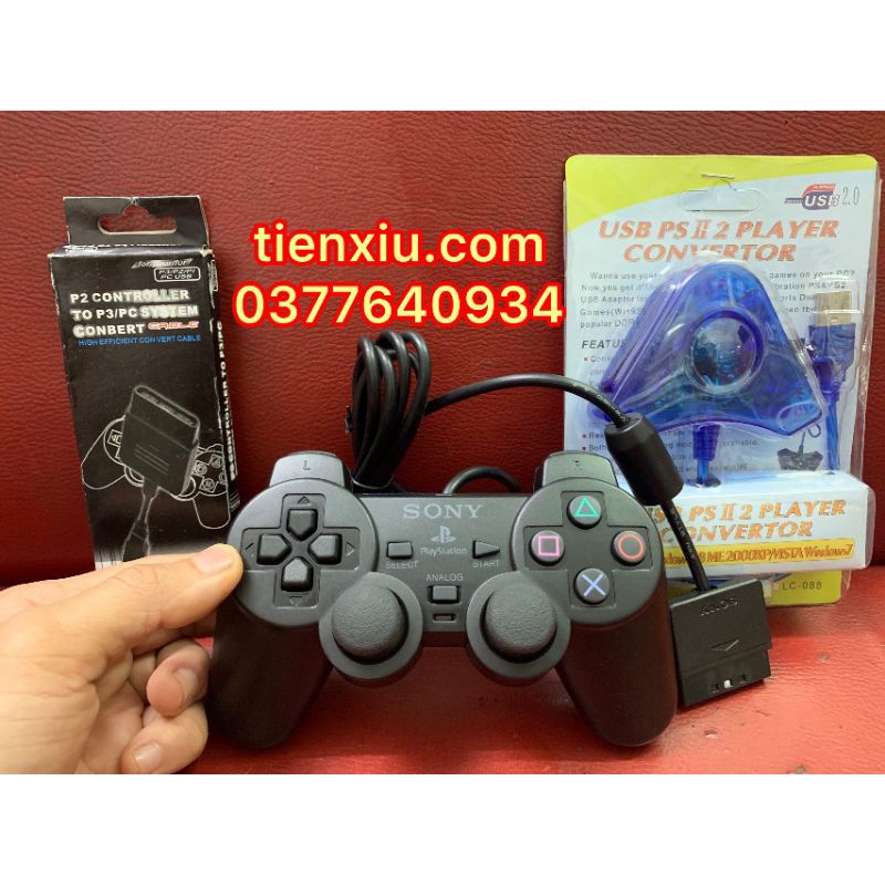 Tay bấm Ps2 và đầu chuyển tay cầm ps2 sang Pc laptop usb