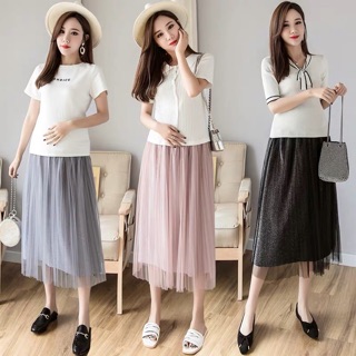 Chân váy bầu cao cấp(ảnh thật)