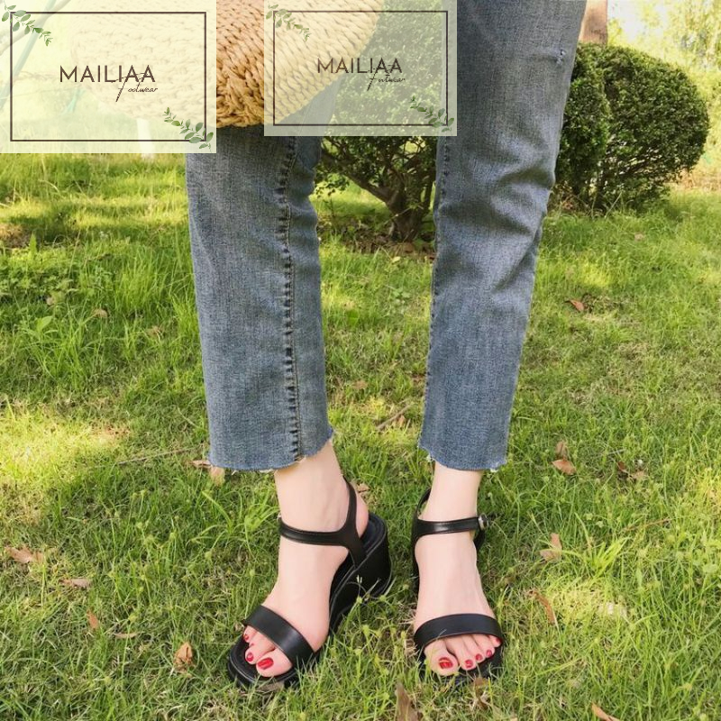 Sandal nữ đế xuồng 7 phân MAILIAA quai ngang đi chơi, đi tiệc cưới