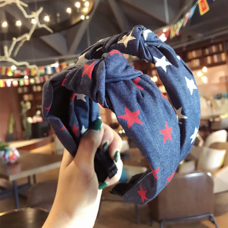 Băng Đô Vải Denim Thời Trang Hàn Quốc