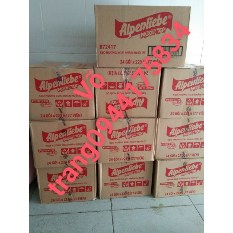 (COMBO)1 THÙNG GÓI KẸO XOÀI MUỐI ỚT 77viên(223gr)