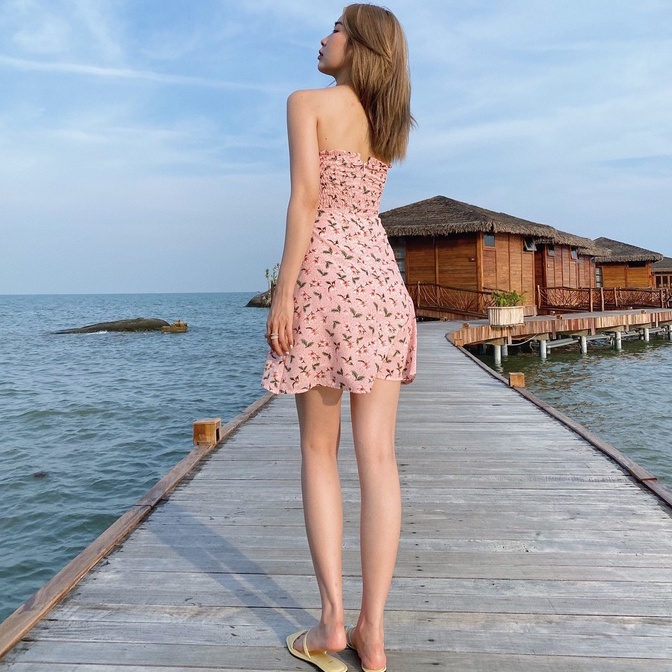 Đầm ống hồng hoa Diria Dress Gem Clothing SP001097