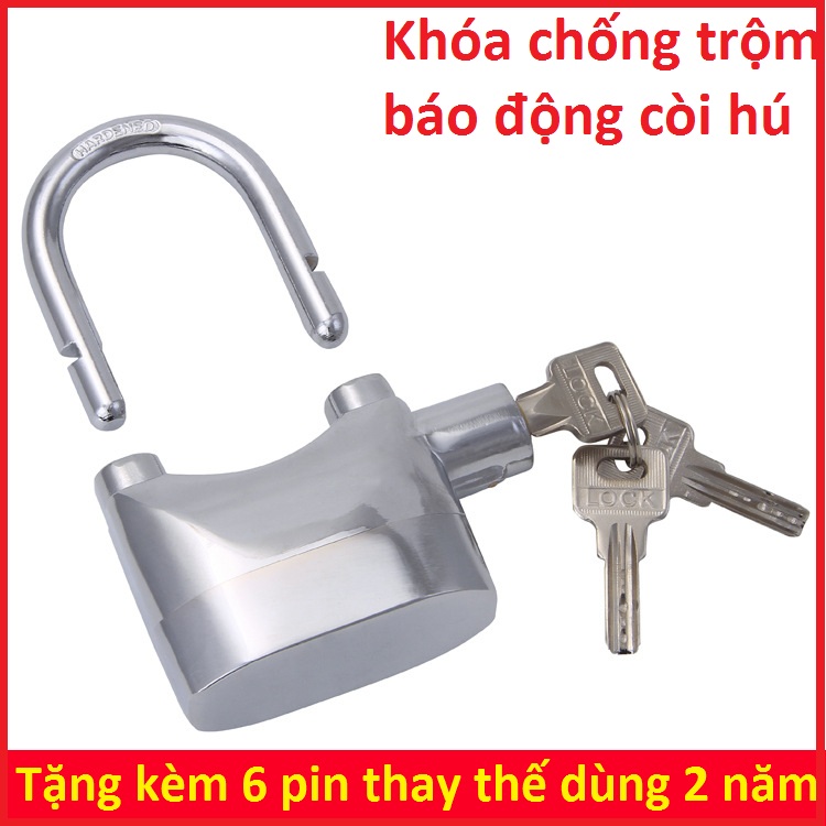 Khóa báo động chống trộm dùng để khóa xe, khóa nhà cửa, kho hàng, xí nhiệp, văn phòng