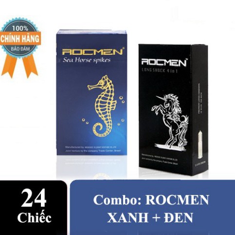 Bao Cao Su ROCMEN Xanh và BCS ROCMEN Đen - Bcs gân gai và gel bôi trơn nhiều, kéo dài cuộc yêu