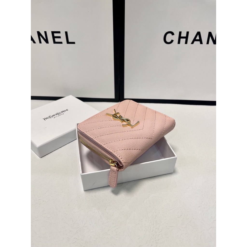 Ví cầm tay nữ da thật YSL Saint Laurent cao cấp, nhỏ gọn, tinh tế