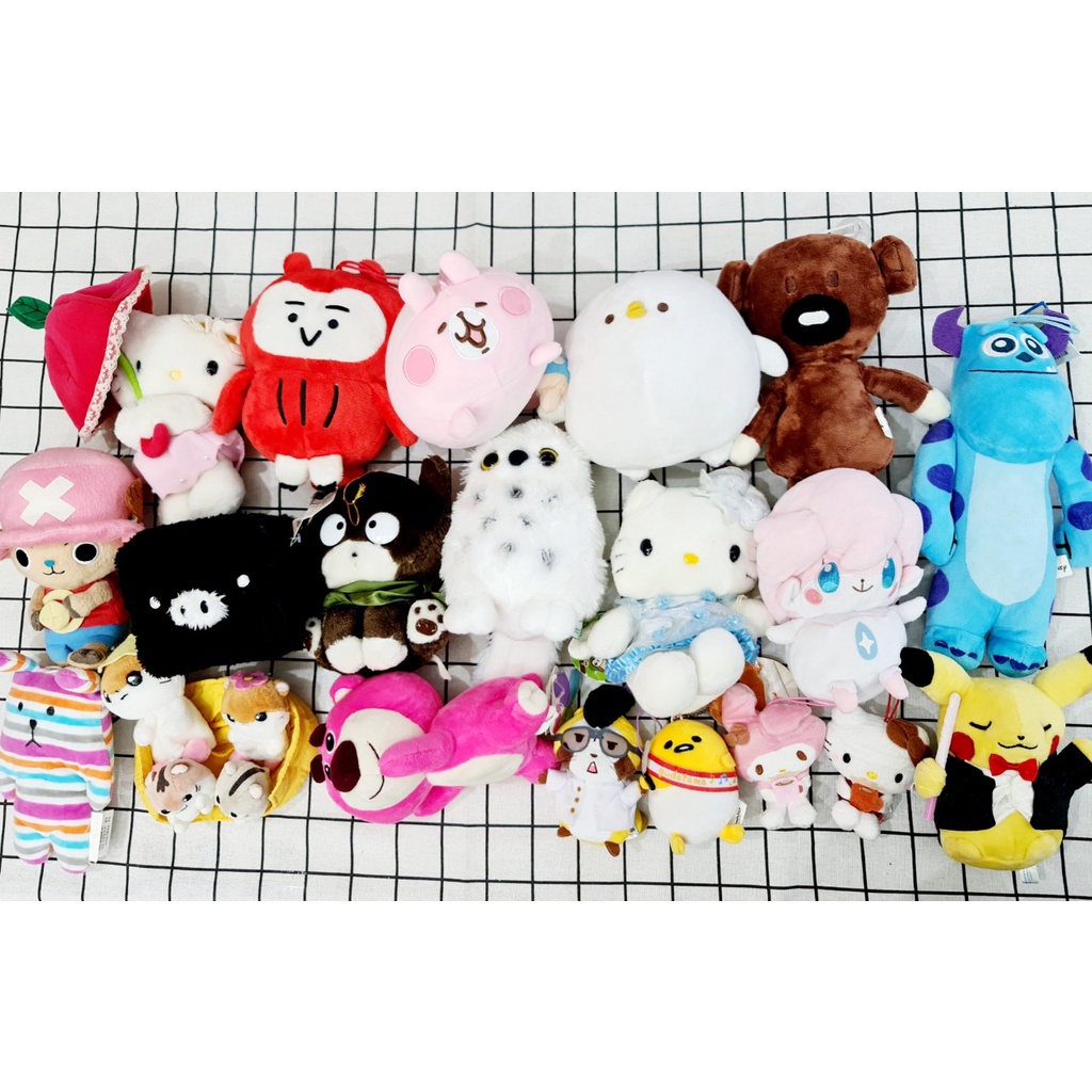 Gấu bông Sanrio Hello Kitty Melody Sully Mr Bean Pikachu Lotso Disney Chopper chuột hamster Usagi Hedwig Harry Potter