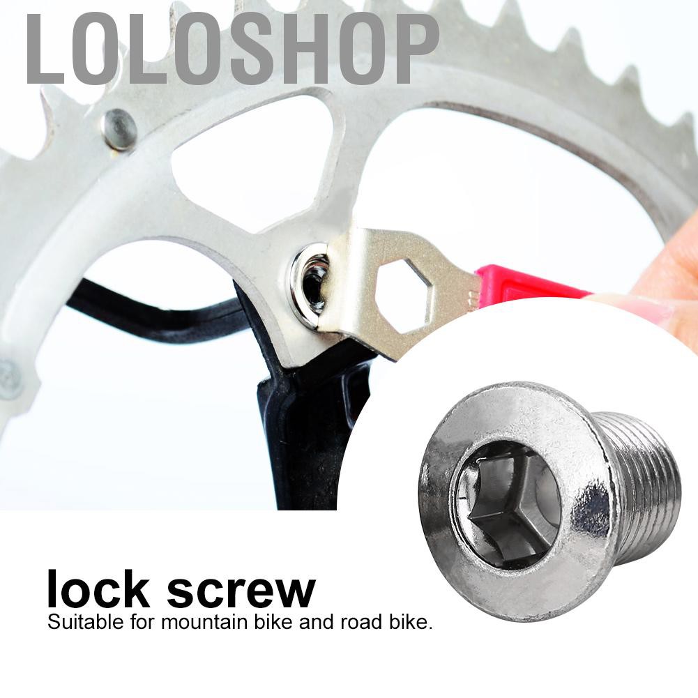 Loloshop 8Pcs/Pack Mountain Road Bicycles Chain Wheel Crankset Locking Screws Bolts Parts