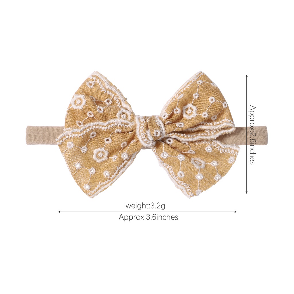 Băng đô RAINBOW BOWS co giãn đính nơ ren dễ thương cho bé