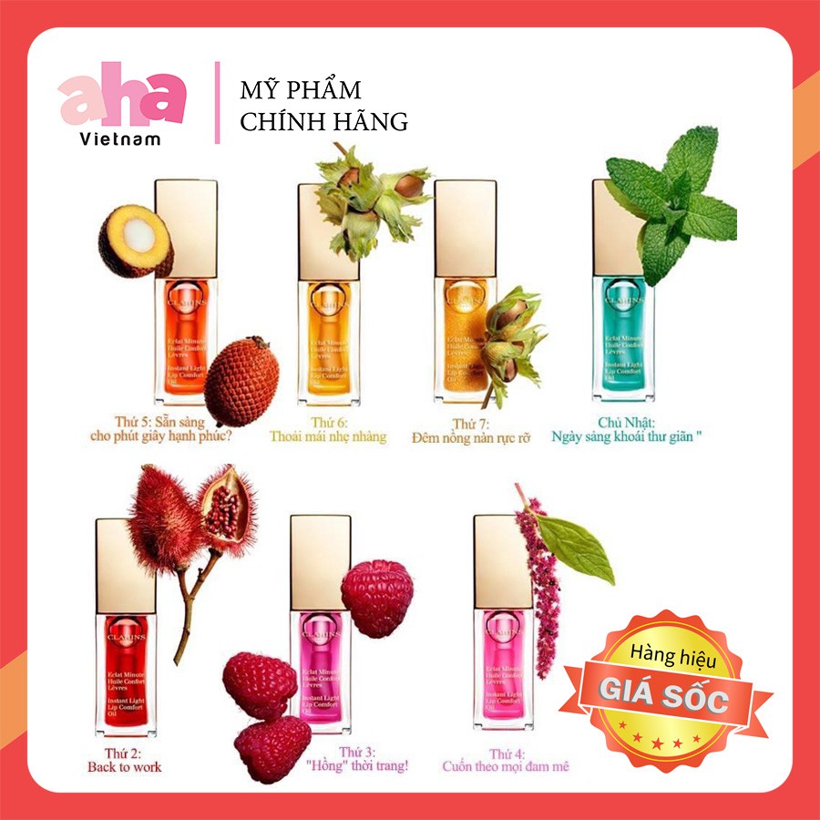 Dầu dưỡng môi Clarins Instant Light Lip Comfort Oil 2.8ml