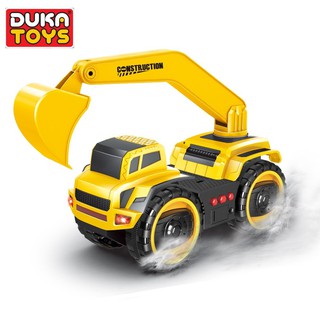 Đồ chơi - Xe Xúc đào ,kỹ thuật công trình có nhạc, đèn- Duka