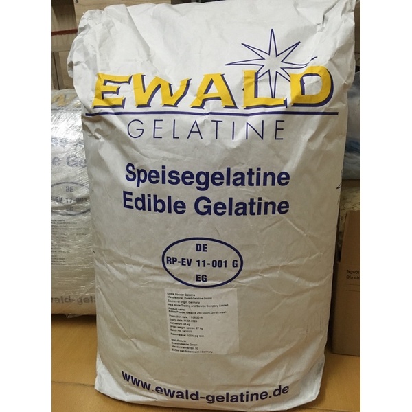 Bột gelatin Đức Ewald 1kg làm chè khúc bạch, kẻo dẻo, sữa chua dẻo, tàu hũ